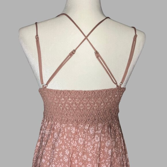 Chrysanthemum Blush Lace & Floral Maxi Dress – Size S - Picture 7 of 10